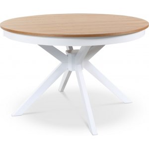 Pyöreä Tromsö-ruokapöytä 120 cm - Valkoinen / Tammi Pyöreä Tromsö-ruokapöytä 120 cm - Valkoinen / Tammi