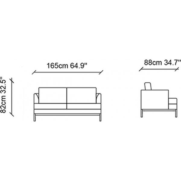 Pearl 2-istuttava sohva - Kermanvärinen Pearl 2-istuttava sohva - Kermanvärinen