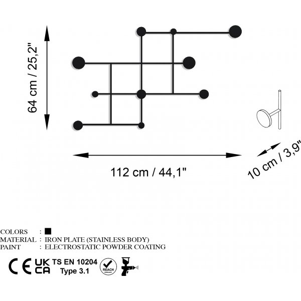 Fatara vaateripustin - musta Fatara vaateripustin - musta