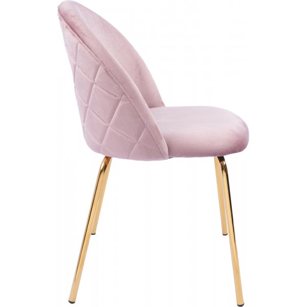 Plaza- samettituoli - Vaaleanpunainen / Messinki Plaza- samettituoli - Vaaleanpunainen / Messinki