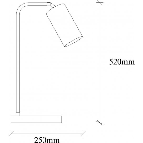 Emerald p�yt�valaisin - musta/vintage