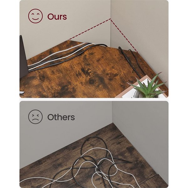 Rami kulmapöytä 138/138 x 49 cm - Ruskea/musta Rami kulmapöytä 138/138 x 49 cm - Ruskea/musta