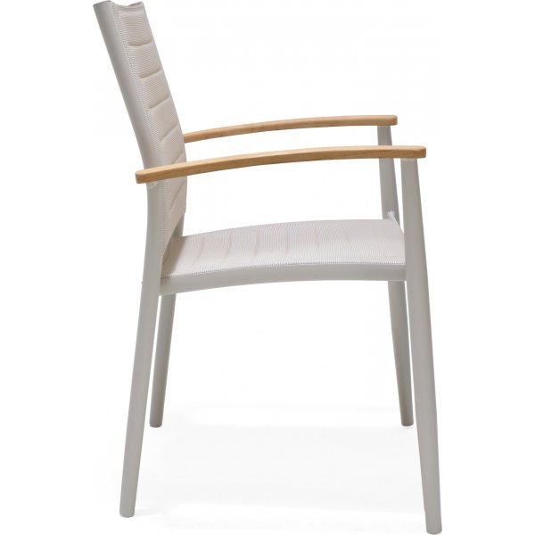 Portals ruokailuryhmä 8 - Valkoinen/tiikki Portals ruokailuryhmä 8 - Valkoinen/tiikki