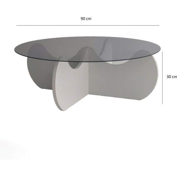 Himalaya sohvapöytä Ø90 cm - Valkoinen Himalaya sohvapöytä Ø90 cm - Valkoinen