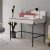 Leila kirjoituspöytä 108x60 cm - Valkoinen/burgundi