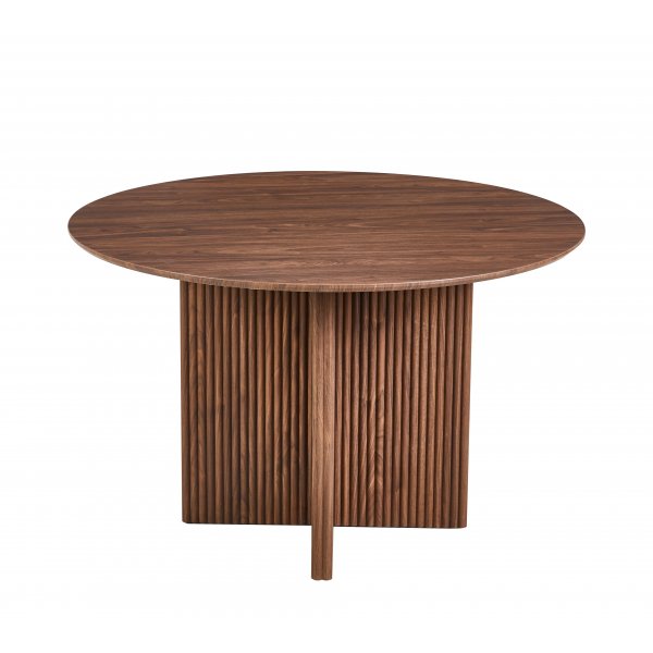 Crossby pyöreä ruokapöytä Ø120 cm - Tummanruskeaksi petsattu tammi Crossby pyöreä ruokapöytä Ø120 cm - Tummanruskeaksi petsattu tammi