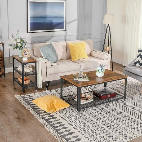 Lasse sivupöytä 60 x 30 cm - Ruskea/musta Lasse sivupöytä 60 x 30 cm - Ruskea/musta