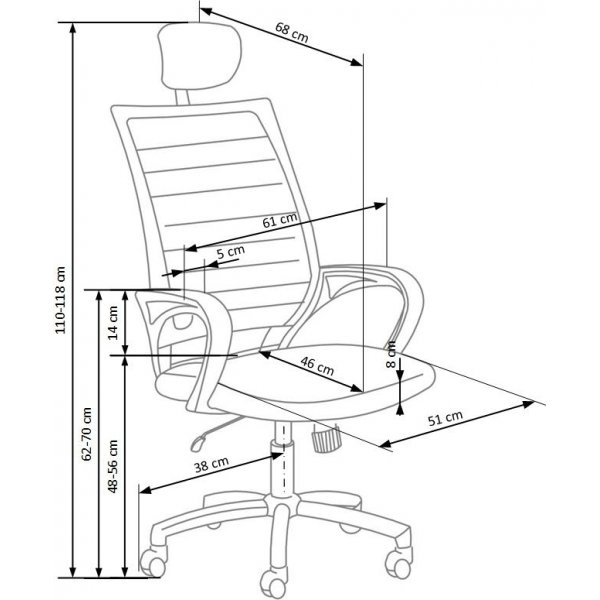 Betiel-pöytätuoli - Valkoinen/musta Betiel-pöytätuoli - Valkoinen/musta