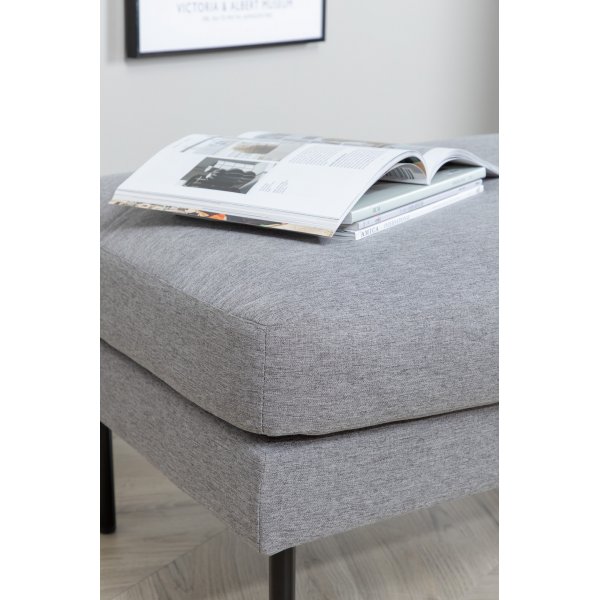 Eden-pouf - Teräksenharmaa kangas Eden-pouf - Teräksenharmaa kangas