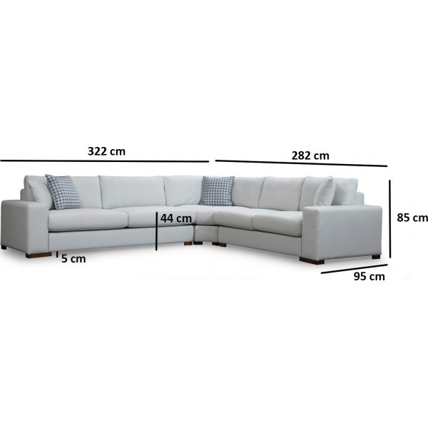 Lombardo kulmasohva - beige Lombardo kulmasohva - beige