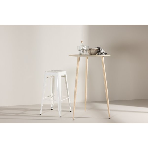 Plaza baaripöytä Ø70 cm - Whitewash Plaza baaripöytä Ø70 cm - Whitewash