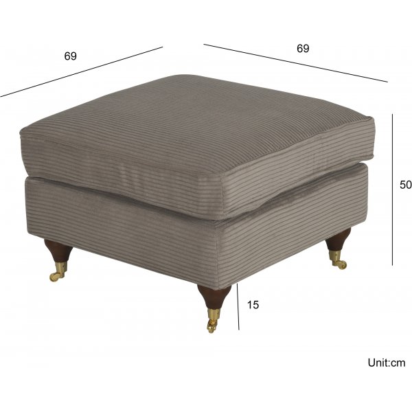 Howard Watford Deluxe -rahi - vaaleanruskea vakosametti