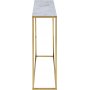 Alisma konsolipyt 110 cm - Valkoinen marmori/kulta