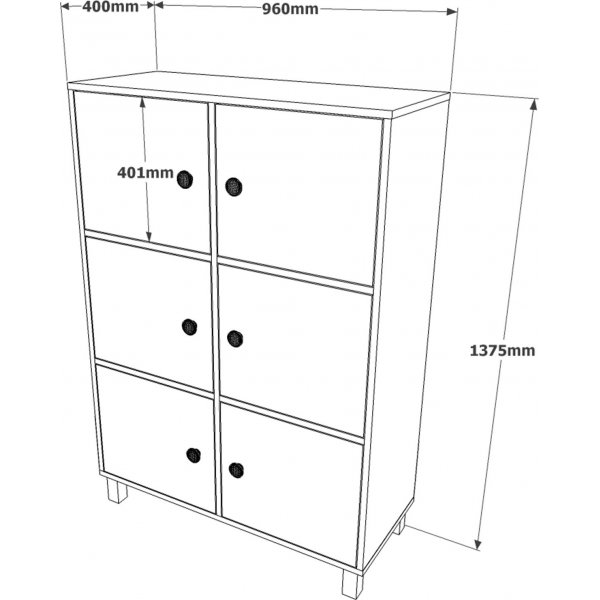 Vilamo kaappi 48 - Mänty/musta Vilamo kaappi 48 - Mänty/musta