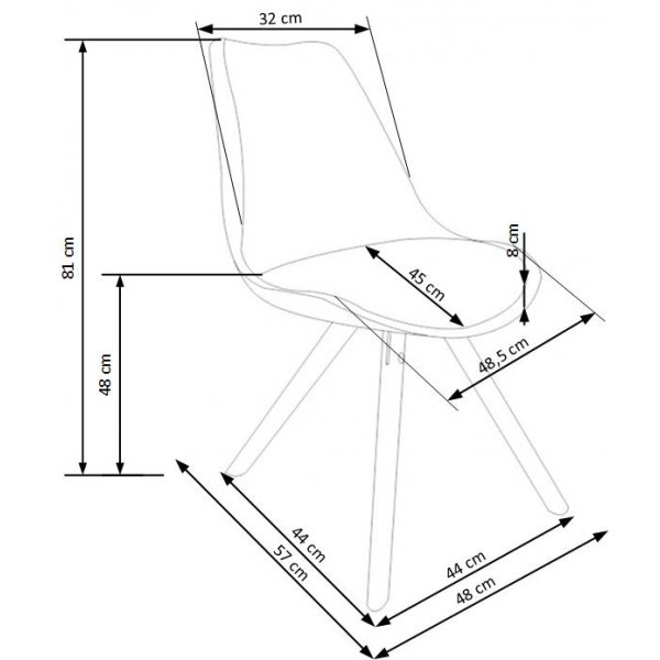Wilmer-tuoli - Valkoinen