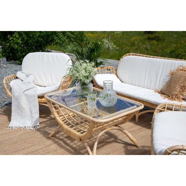 Moana sohvapöytä - Luonto/läpinäkyvä Moana sohvapöytä - Luonto/läpinäkyvä