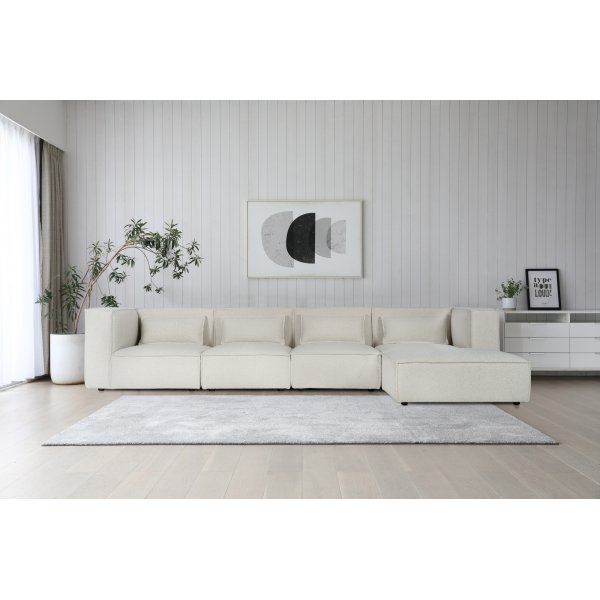 Nees modulaarinen sohva boucléa - U-sohva boucléa Nees modulaarinen sohva boucléa - U-sohva boucléa