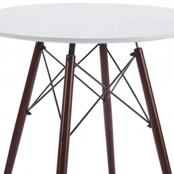 Vilgot pyöreä ruokapöytä Ø80 cm - Valkoinen / Tummanruskea Vilgot pyöreä ruokapöytä Ø80 cm - Valkoinen / Tummanruskea