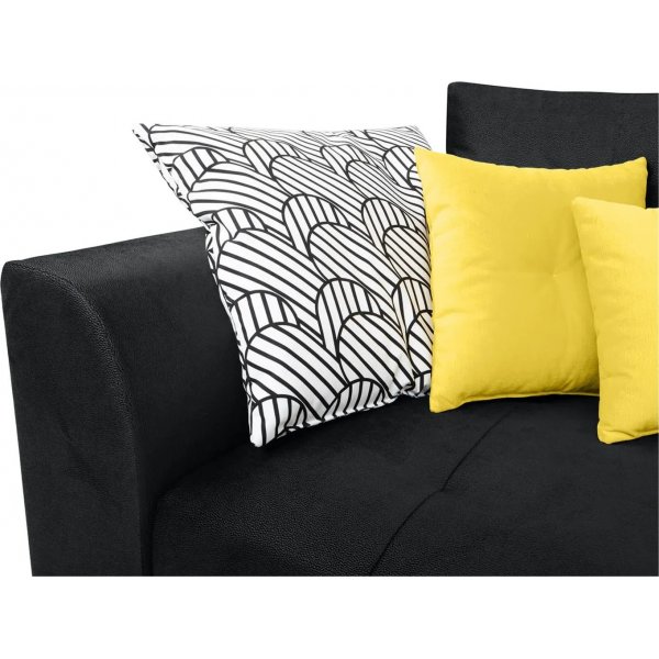 Royal 3-istuttava vuodesohva - musta Royal 3-istuttava vuodesohva - musta