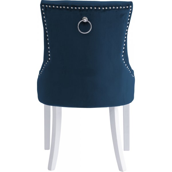 Tuva Decotique- tuoli kahvoilla - Sametti - Sininen Tuva Decotique- tuoli kahvoilla - Sametti - Sininen