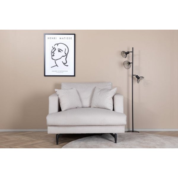 Hedlunda nojatuoli - beige vakosametti Hedlunda nojatuoli - beige vakosametti