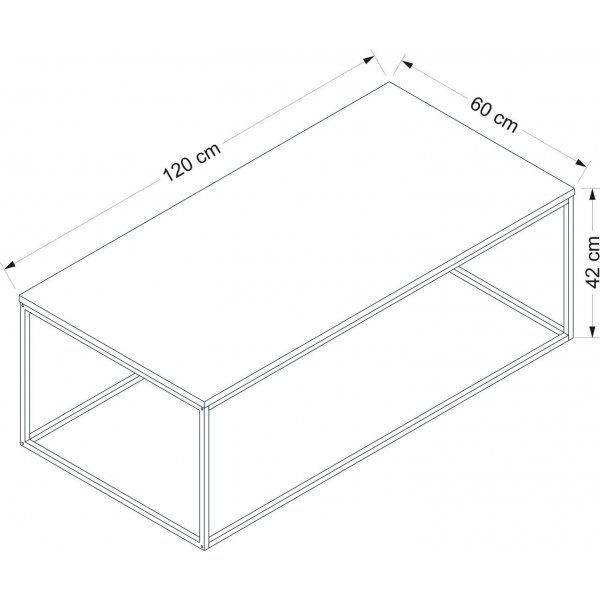 Tiger sohvap�yt� 120 x 60 cm - Valkoinen