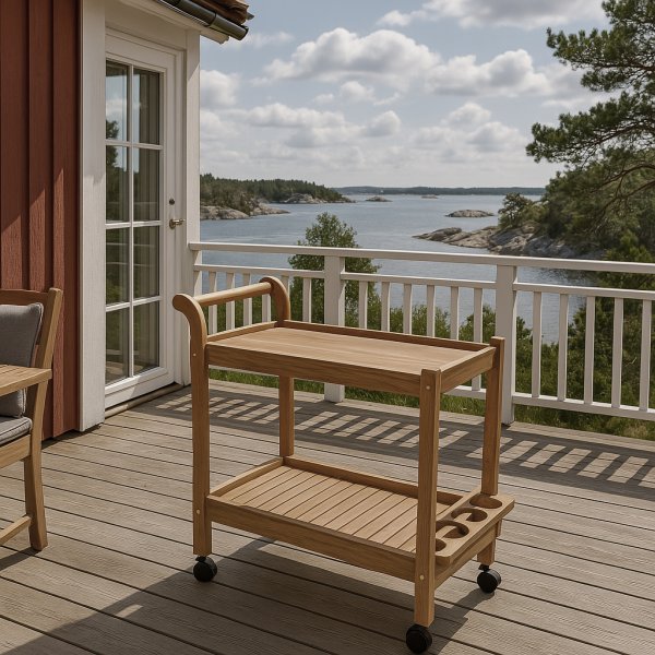 Salt tarjoiluvaunu Teakissa