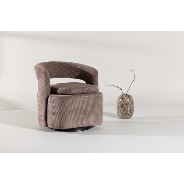 Laurel-nojatuoli - Ruskea vakosametti Laurel-nojatuoli - Ruskea vakosametti