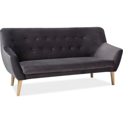 Aliana 3-istuttava sohva - Musta sametti