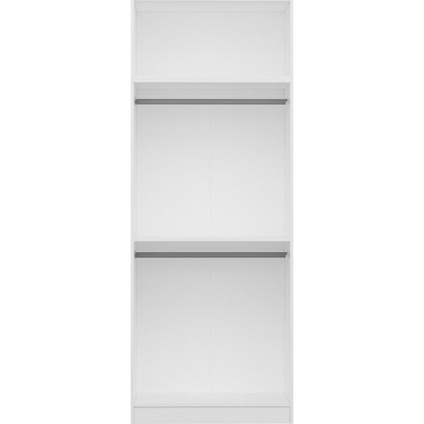 Capeto vaatekaappi yläkaapilla, 90 cm - Valkoinen Capeto vaatekaappi yläkaapilla, 90 cm - Valkoinen