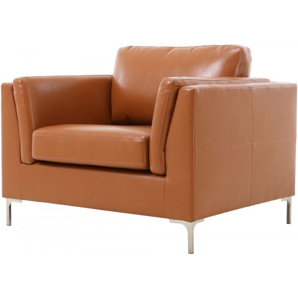 Nojatuoli konjakinvärinen keinonahka - Cansas + Huonekalujen puhdistus Nojatuoli konjakinvärinen keinonahka - Cansas + Huonekalujen puhdistus