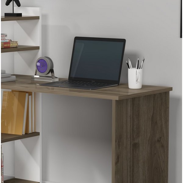 Enna kirjoituspöytä 110 x 50 cm - Pähkinä/valkoinen Enna kirjoituspöytä 110 x 50 cm - Pähkinä/valkoinen