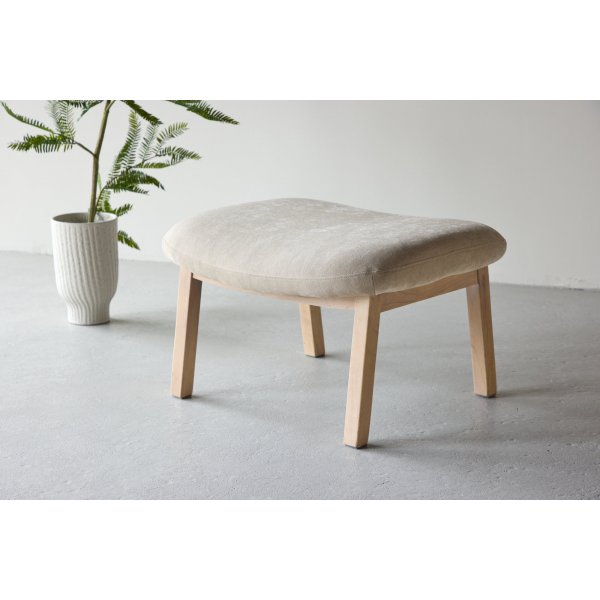 Rile Ottoman - Whitewash/beige