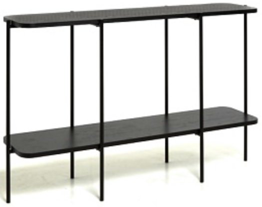 Novis-konsolipyt 120 cm - Mustaksi petsattua saarnia
