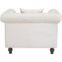 Nojatuoli Churchill Chesterfield - Beige Sametti