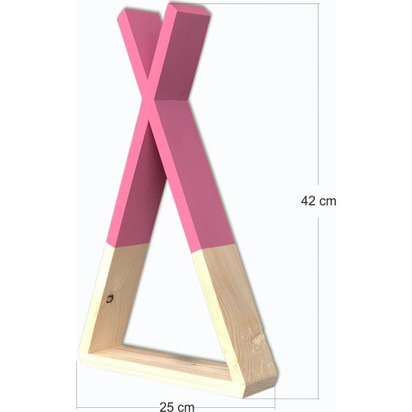 Rafa seinähylly 142 - Puu/vaaleanpunainen Rafa seinähylly 142 - Puu/vaaleanpunainen