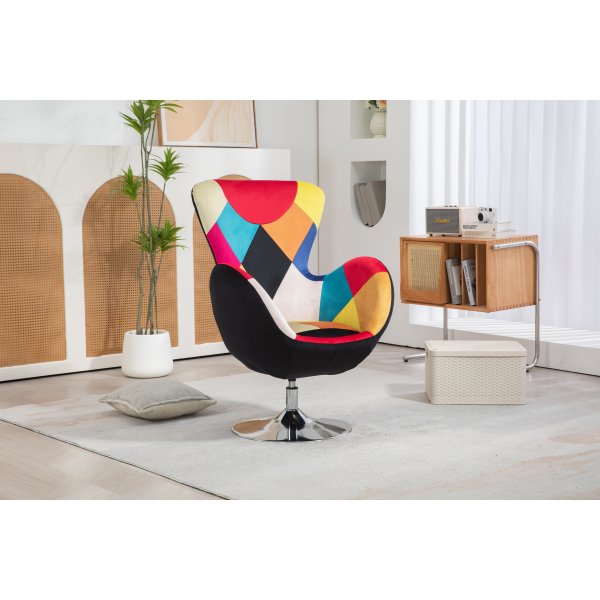 Lucille nojatuoli - Multi / kromi + Huonekalujen tekstiilien puhdistus