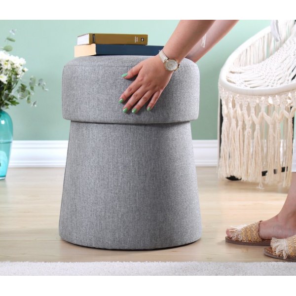 Beans Pouf - vaaleanharmaa