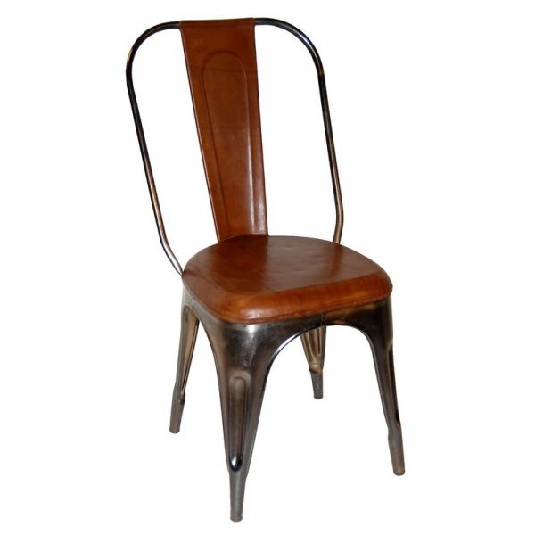 Tuoli Toxil - Vintage metalli/nahka