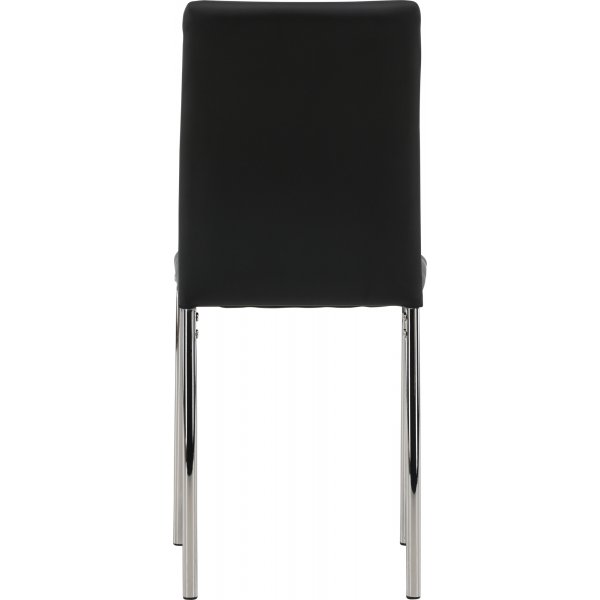 Lily ruokapydn tuoli - Musta PU/kromi