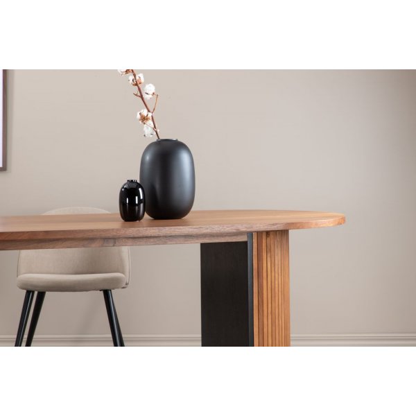 Bianca soikea ruokapöytä 200x90 cm - pähkinä Bianca soikea ruokapöytä 200x90 cm - pähkinä