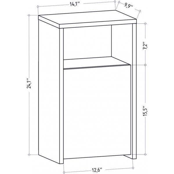 Carlin yöpöytä - antrasiitti Carlin yöpöytä - antrasiitti