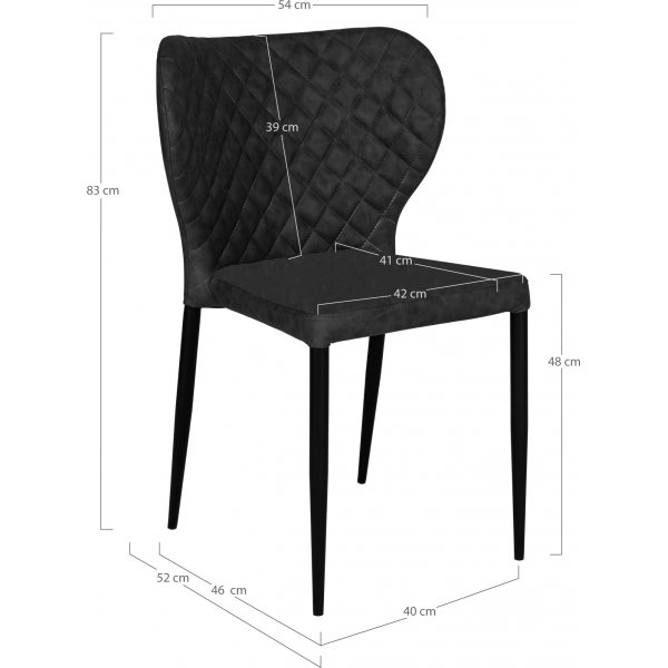 Pisa ruokatuoli - musta