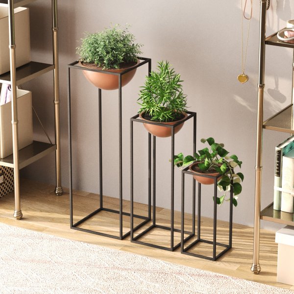 Plato 19 ruukku - musta/kupari Plato 19 ruukku - musta/kupari