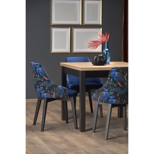 Callahan ruokapöytä 90-125 x 90 cm - Craft tammi/musta Callahan ruokapöytä 90-125 x 90 cm - Craft tammi/musta