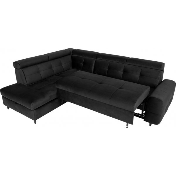 Matras kulmasohva, avoin p�� vasen - musta