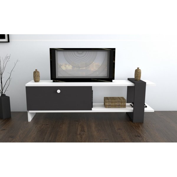 Funda mediapenkki - antrasiitti/valkoinen