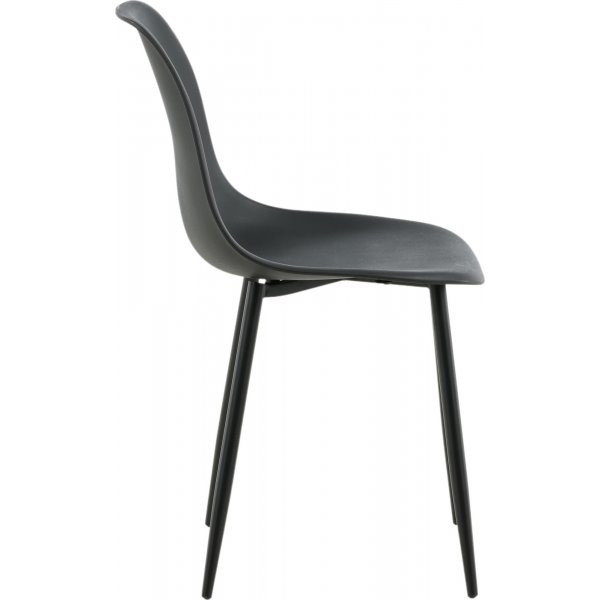 Bridge-ruokailutuoli - Musta muovi