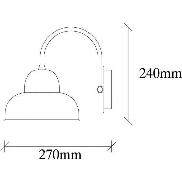 Bergamo seinävalaisin - musta Bergamo seinävalaisin - musta