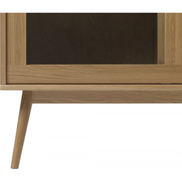 Yuma-vitriinikaappi öljyttyä tammea ja rottinki Yuma-vitriinikaappi öljyttyä tammea ja rottinki